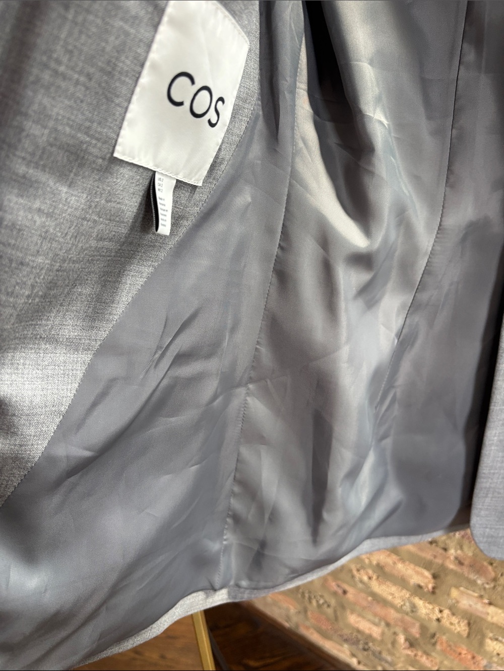 COS, Gray Women's Single-Button Tailored Blazer, NWT - Picture 12 of 13